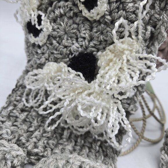 Terrier Schnauzer Breed Puppy Dog Gray Neck Scarf Crochet Handmade byBren - Picture 4 of 7